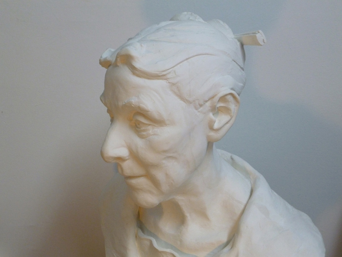 plaster portrait sculpture