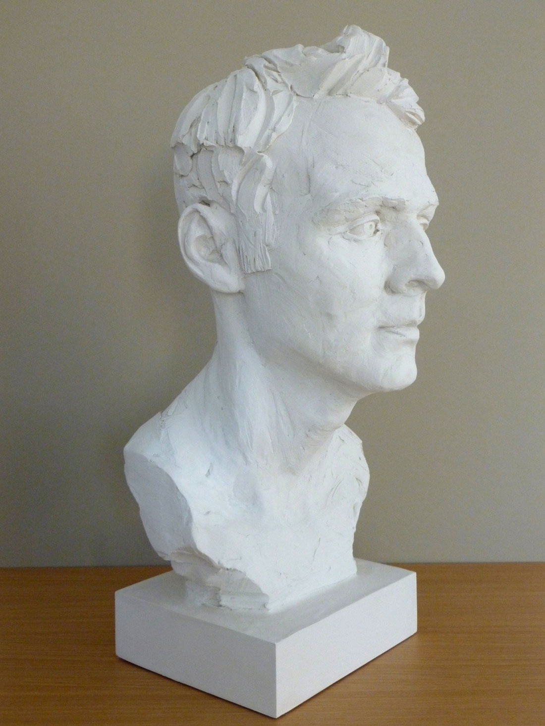 portrait sculpture from plaster